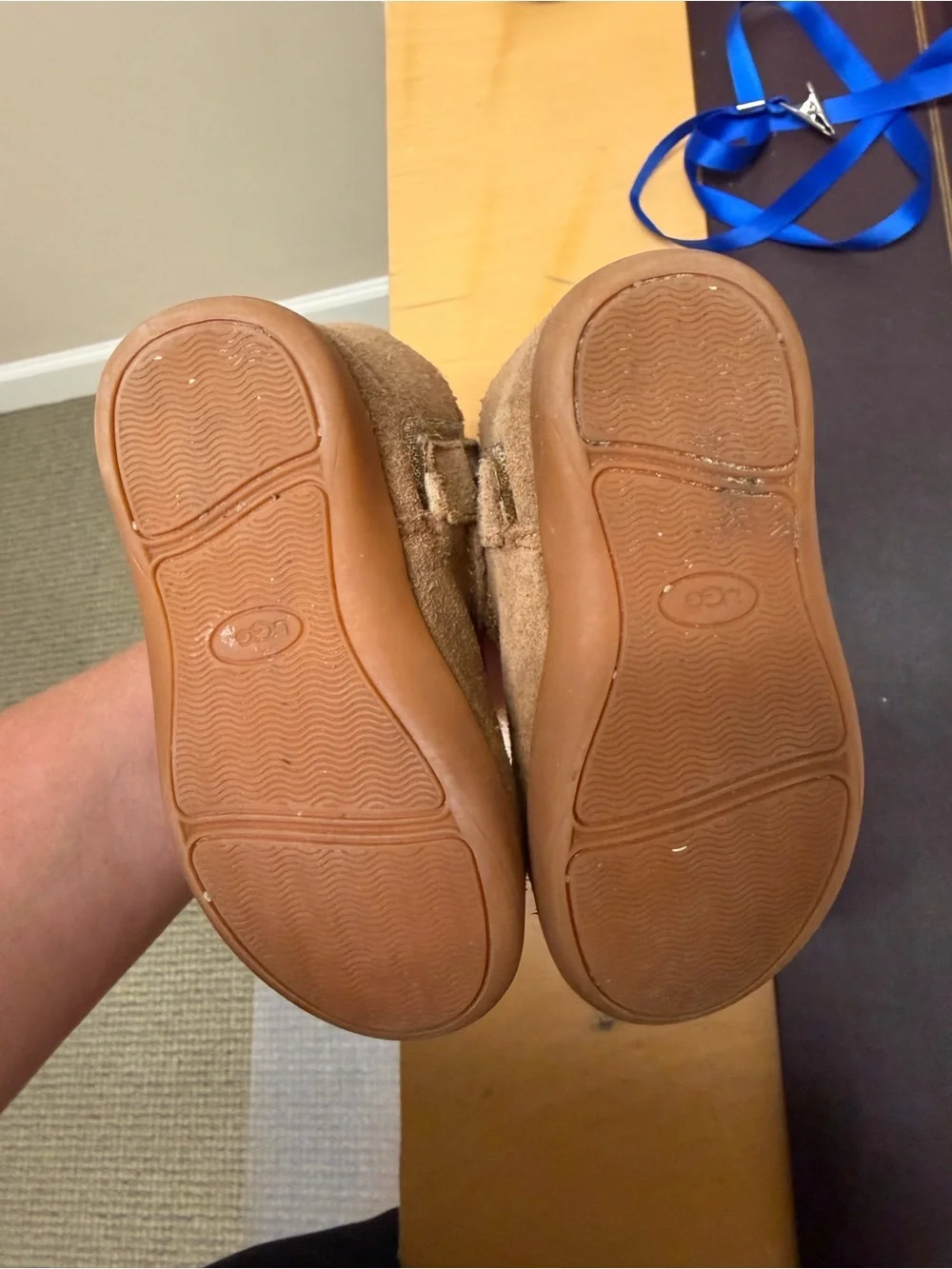 UGG Kids Chestnut Suede Shearling Boots